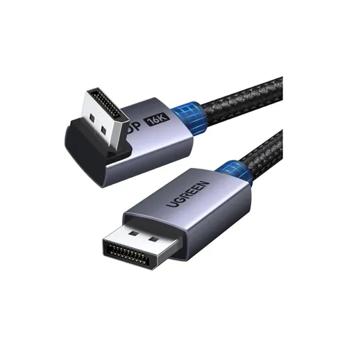 UGREEN 85741 Right Angle 90 Degree 16K@60Hz 80Gbps DisplayPort 2.1 HDMI 1M Cable