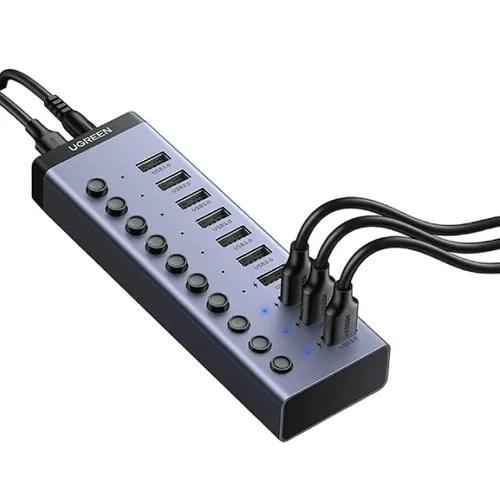 UGREEN 90306 USB 3.0 7-Port Hub-12V2A (DC: 5.5) Power Supply (UK)