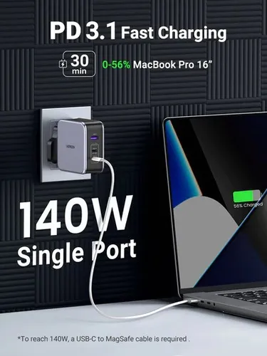 Ugreen 90322 Nexode 3-Port PD Gan C-C 140W Fast Charger