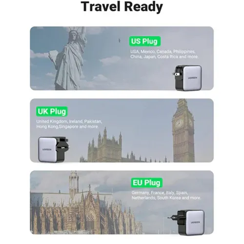 UGREEN 90409 Nexode GaN 65W 3 Port Charger