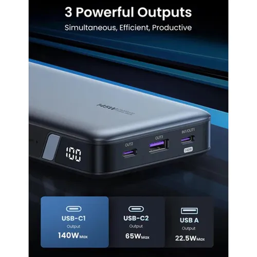 UGREEN 90597A 145W 25000mAh Two-Way Fast Charging Power Bank With Type-C to Type-C Cable