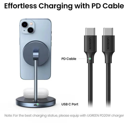 UGREEN 90668 20W 2-in-1 Wireless Charger