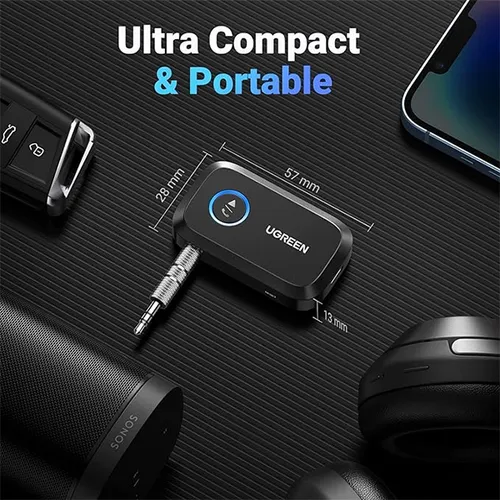 UGREEN 90748 Portable Wireless Car Bluetooth 5.3 Audio Receiver