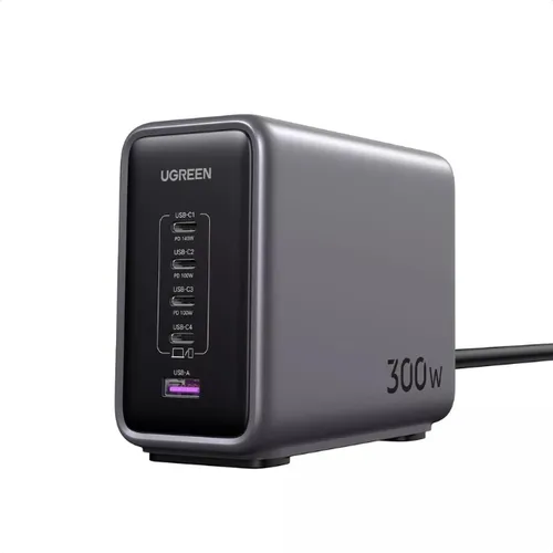 Ugreen 90904B Nexode 300W GaN Wall USB-C Charger 5 Ports