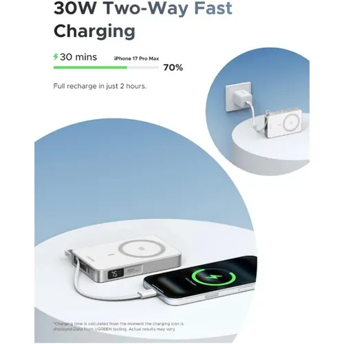 UGREEN 95027B MagFlow 10000mAh 25W Magnetic Wireless Power Bank