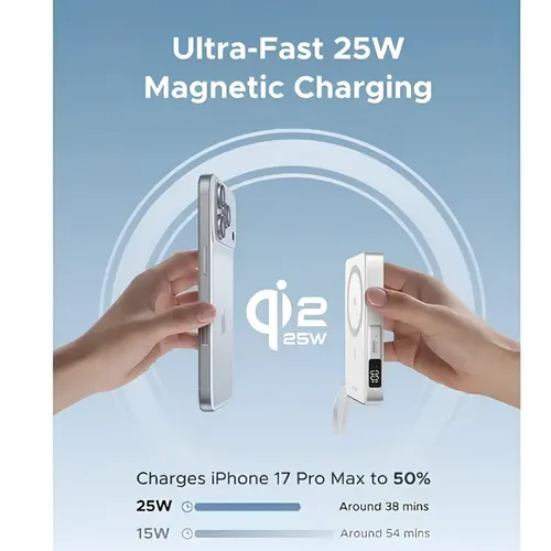 UGREEN 95027B MagFlow 10000mAh 25W Magnetic Wireless Power Bank