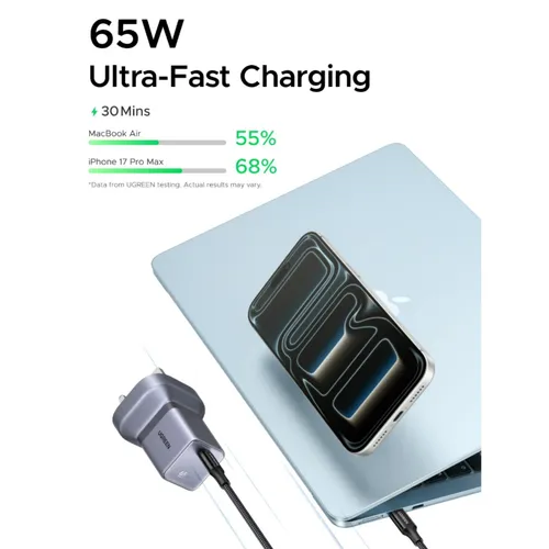 UGREEN 95533B Nexode Air 65W USB-C GaN Fast Charger