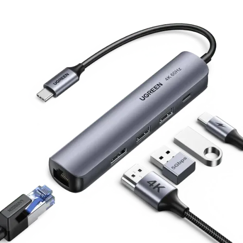 UGREEN CM418 5 in 1 Type C HUB HDMI 4K & 100W PD - 10919