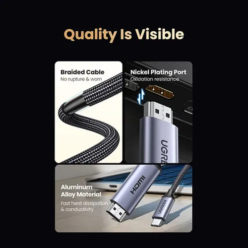 UGREEN CM565 90451 8K USB-C to HDMI 1.5M Adapter