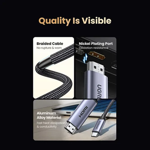 UGREEN CM565 90451 8K USB-C to HDMI 1.5M Adapter