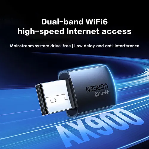 UGREEN CM760 35262 AX300 WiFi 6 Wireless USB Adapter for Windows/Linux Operating Systems