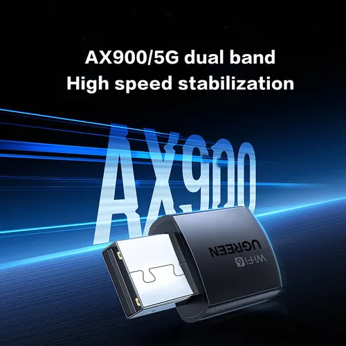 UGREEN CM760 35262 AX300 WiFi 6 Wireless USB Adapter for Windows/Linux Operating Systems