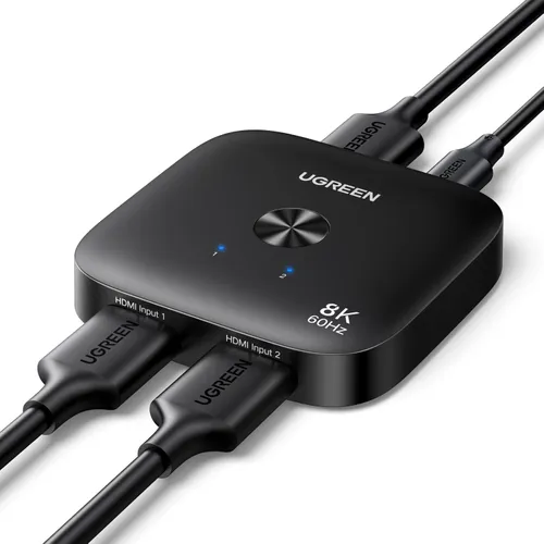 UGREEN HDMI 2.1 Switch 2 in 1 Out 8K@60Hz Ultra HD Supports 48Gbps HDMI Switcher