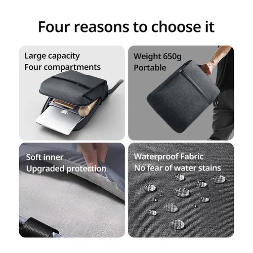 Ugreen Laptop 90798 Backpack B02 Dark Grey (Up to 15.6")