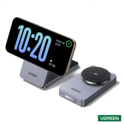 UGREEN MagFlow Qi2 2-in-1 MagSafe Wireless Charging Dock Station