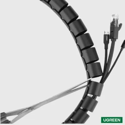 Ugreen Mask Cable Management Sleeve Cord Bundler – Expandable Organizer for Tidy Wires