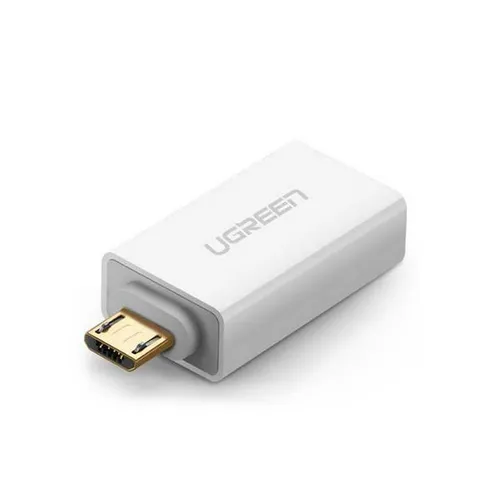 Ugreen Micro USB Male To USB 2.0 A Female OTG Adapter (White) -30529