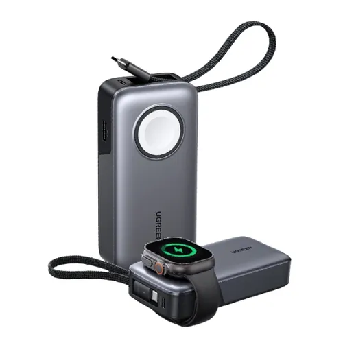 UGREEN PB527 55434B 10000mAh Power Bank with 30W Fast Charging and Magnetic Apple Watch Charger