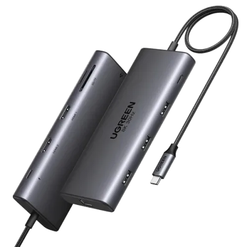 UGREEN REVODOCK PRO 10-IN-1 USB-C HUB DUAL DISPLAY 4K & 100W PD CHARGING - 15534