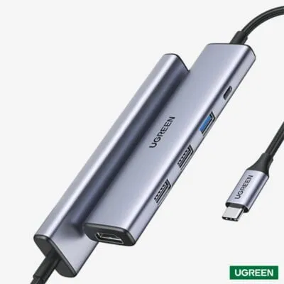 Ugreen Revodok 105 5-in-1 USB-C Hub (100W PD, 4K@30Hz HDMI) – Model 15495