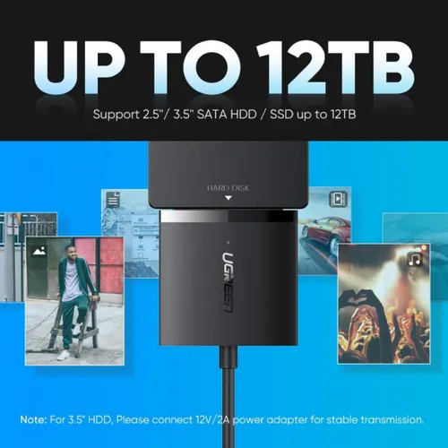 Ugreen SATA to USB 3.0 Adapter Cable for 3.5/2.5 Inch SSD HDD SATA III