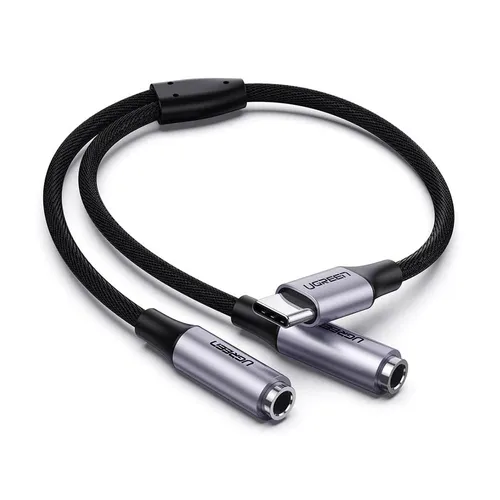 UGreen Type C Male to 3.5mm 2 Female Audio Cable 25cm - 30732