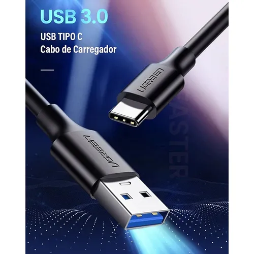 Ugreen USB 3.0 A Male to Type C Male Cable Nickel Plating 1.5m (black) - 20883