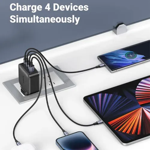 Ugreen USB-A+3*USB-C 65W  GaN Tech Fast Wall Charger (3C1A) UK - 70819