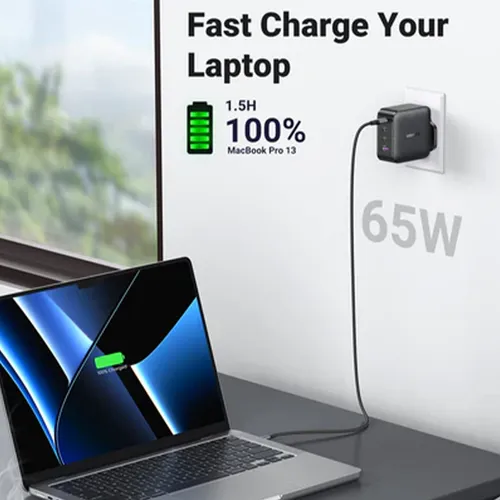 Ugreen USB-A+3*USB-C 65W GaN Tech Fast Wall Charger (3C1A) UK - 70819