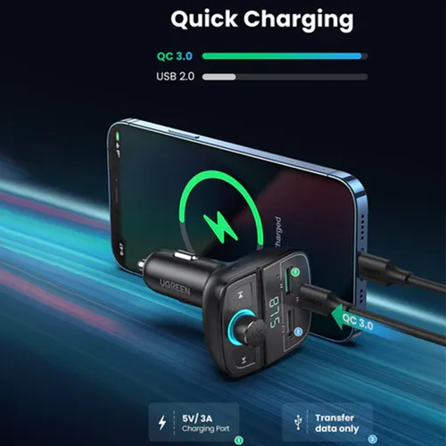 Ugreen USB-C PD+USB-A QC 42.5W Fast Car Charger - 80910