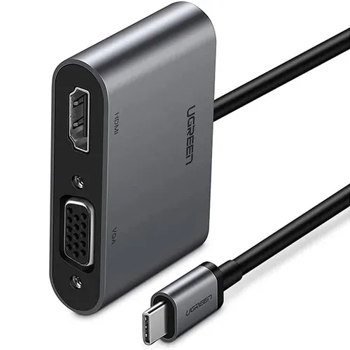 UGREEN USB-C To HDMI+VGA+USB 3.0 Adapter With PD 4-in-1 USB-C HUB 4K