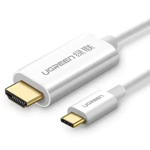 Ugreen USB Type C to HDMI Cable Male to Male 1.5m (White) - 30841