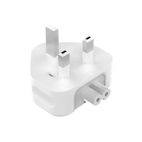UK 3 Pin Power Plug Duckhead Replacement for Apple Adapters