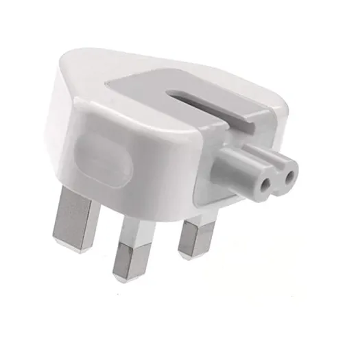 UK 3 Pin Power Plug Duckhead Replacement for Apple Adapters
