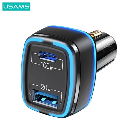 USAMS 120W Dual Ports Fast Car Charger US-CC142