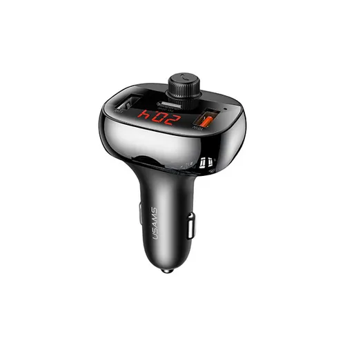 USAMS 3 Ports Digital Display Wireless FM Car Charger US-CC143