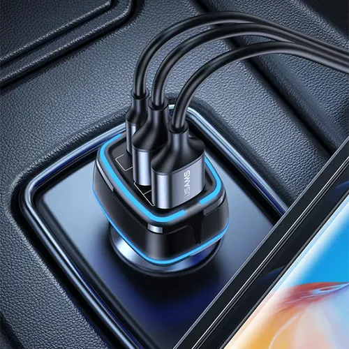 USAMS 80W 3 Ports Fast Car Charger