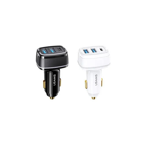 USAMS 80W 3 Ports Fast Car Charger