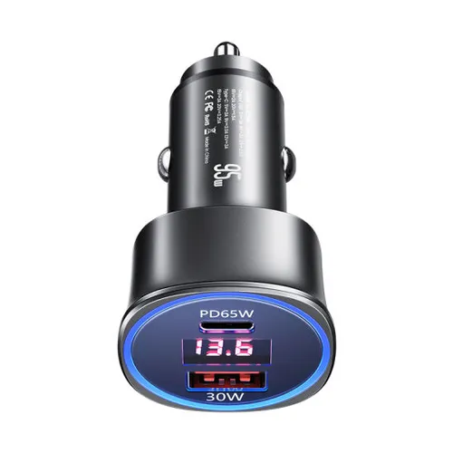 USAMS 95W Dual Ports Digital Display Fast Car Charger