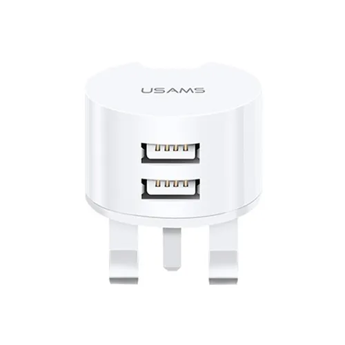 USAMS Dual USB 2.1A Round Travel Charger