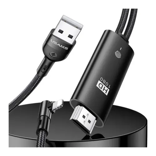 USAMS Lightning To HDMI Cable 1080p Resolution 2M Cable