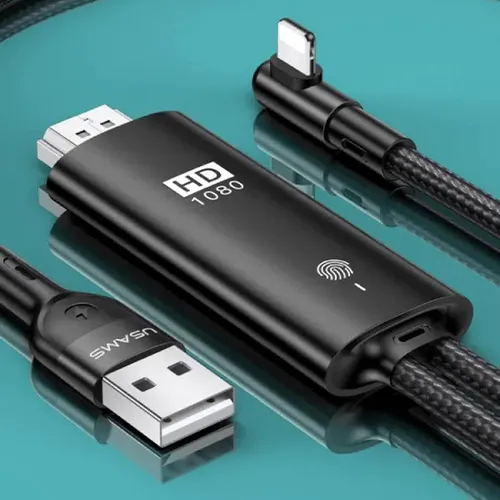 USAMS Lightning To HDMI Cable 1080p Resolution 2M Cable