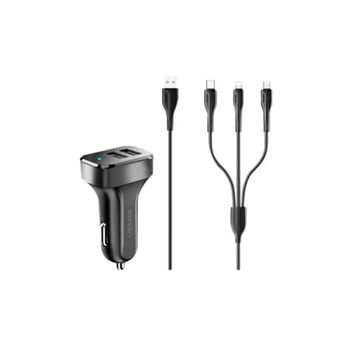 USAMS King-TU Series Travel Car Charger Kit (3-in-1)