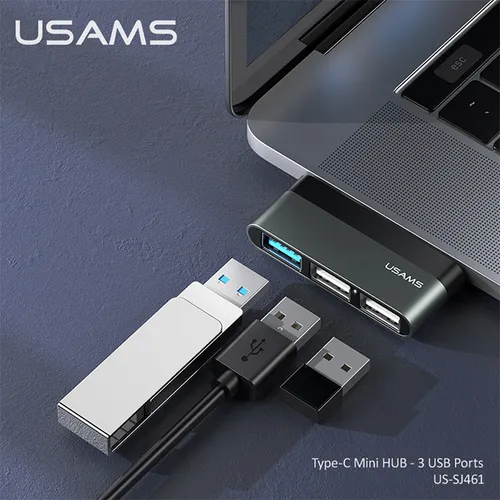 USAMS US-SJ461 3 Port Type-C Mini Hub