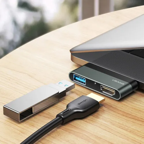 USAMS US-SJ462 USB + HDMI Type-C Mini Hub