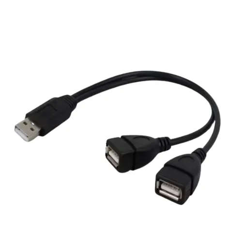 USB 1 Male To 2 Female Splitter Cable