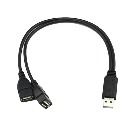 USB 1 Male To 2 Female Splitter Cable