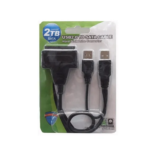 USB 2.0 to SATA Cable 2TB Hard Disk Drive Converter