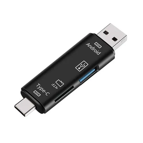 USB 3.0 3-in-1 High-Speed Universal Connectivity with Type C &amp; Micro-USB Ports and TF Support Card Reader