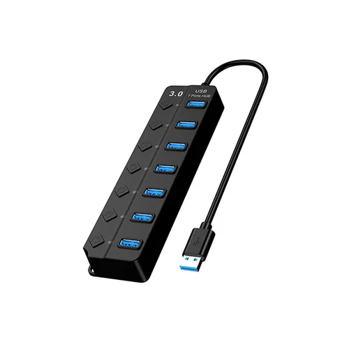 USB 3.0 7 Ports 30CM High Speed Multi Hub Expansion